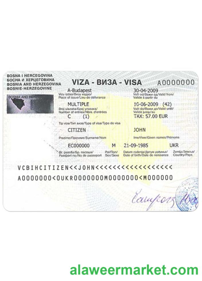 BOSNIA AND HERZEGOVINA travel visa